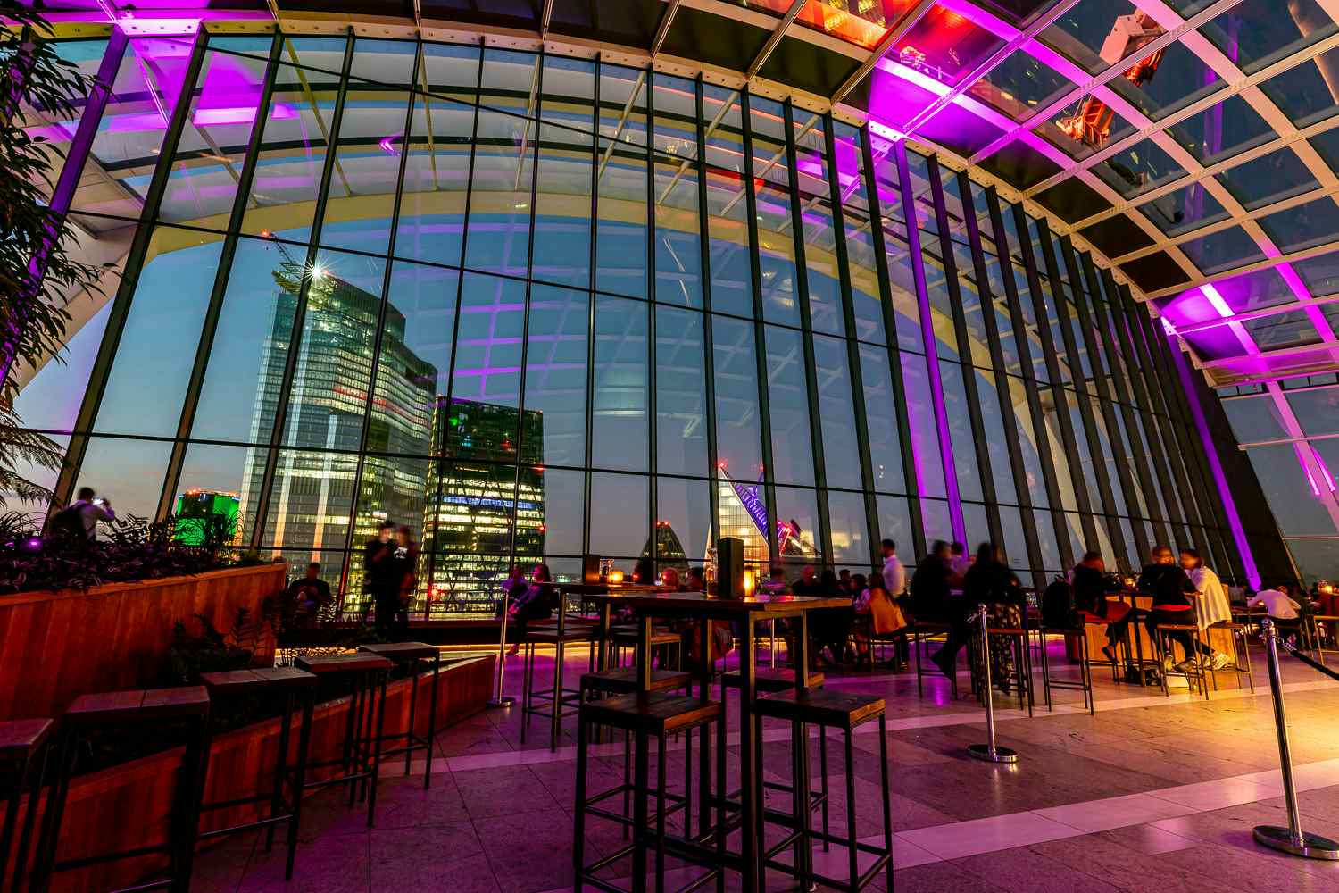 Semi Private Group Area within Sky Garden Bars
